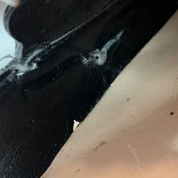 Cole Haan Black Leather Perforated Scalloped Flats SZ 7B Womens Casual Business - Picture 4 of 12